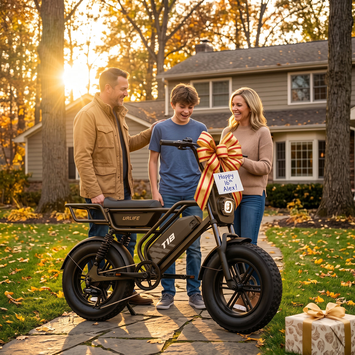URLIFE T18 16" Fat Tire 48V 15.6Ah Electric Bike