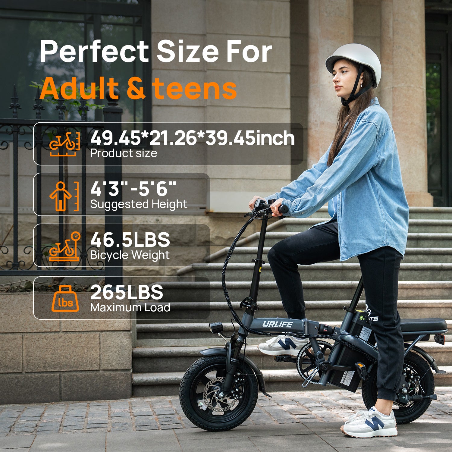 URLIFE F1L 14 INCH ELECTRIC FOLDING BIKE