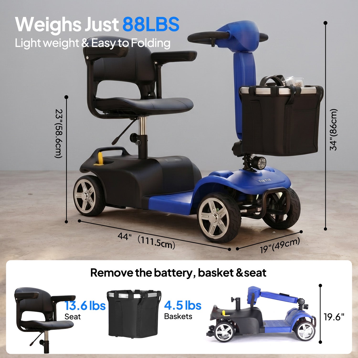 X02 Foldable Lightweight Mobility Scooter