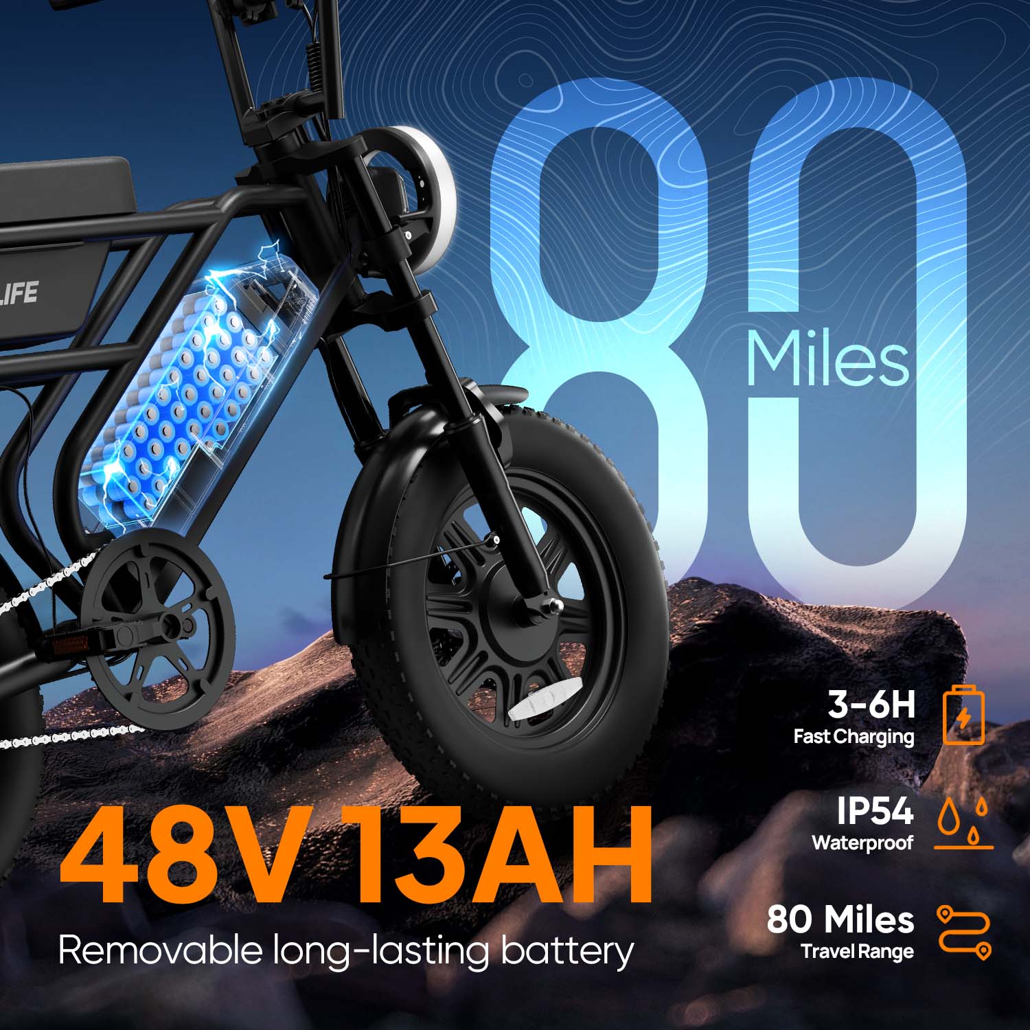 URLIFE T16 16*3.0 Inch Electric Bike