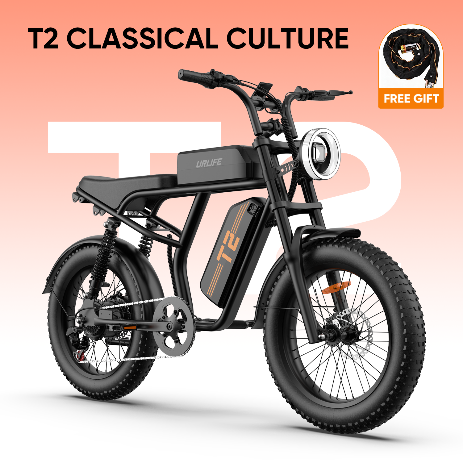 URLIFE T2 20*4.0 Inch Fat Tire Electric Bike