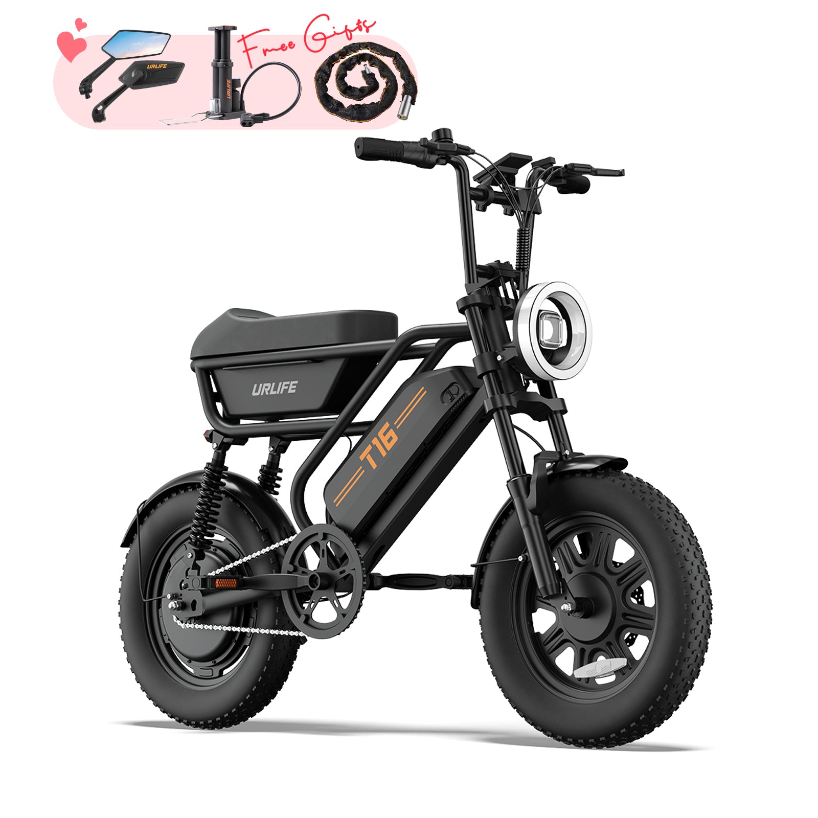 URLIFE T16 16*3.0 Inch Electric Bike