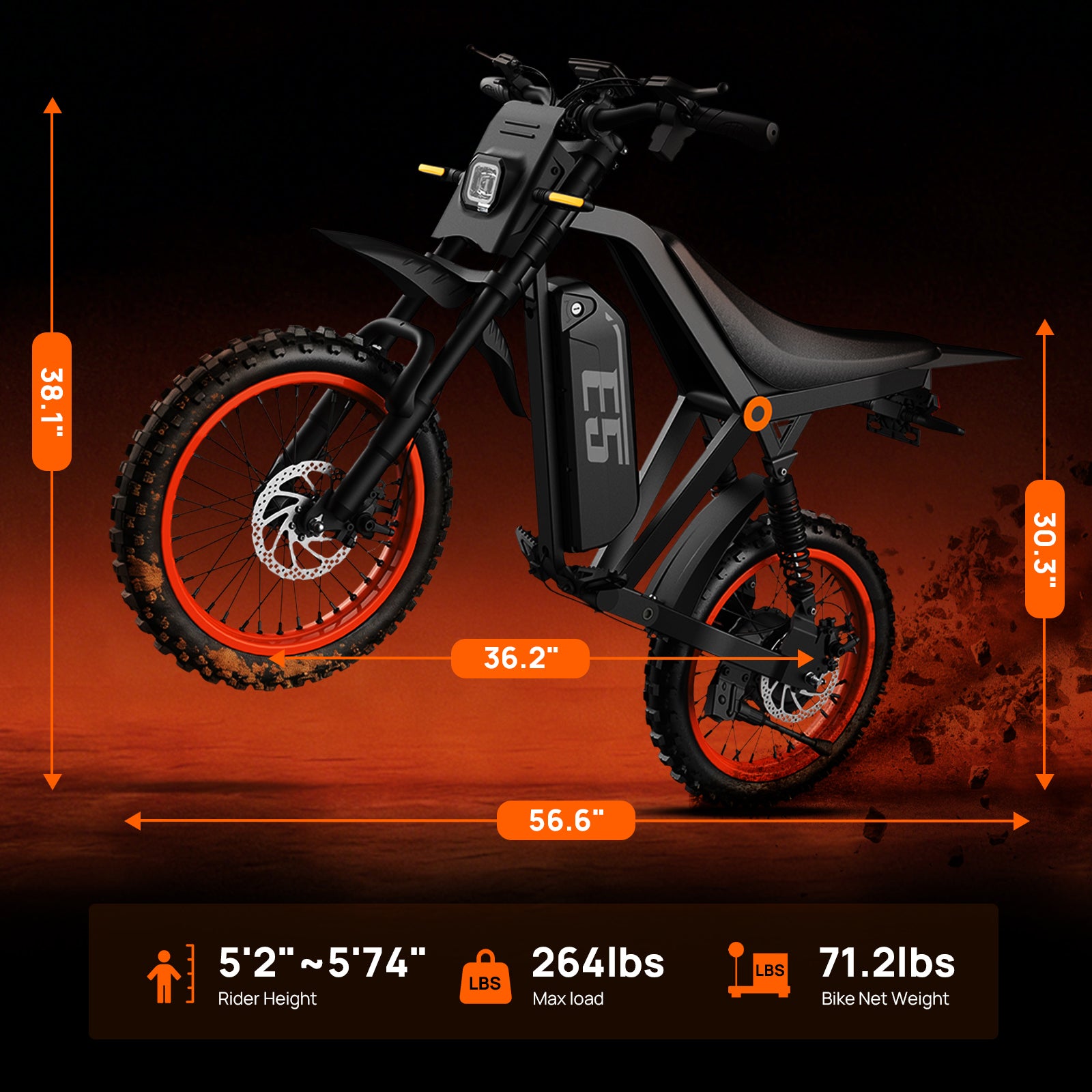 E5 Electric Dirt Bike For Teens & Adults