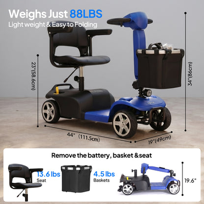 X02 Foldable Lightweight Mobility Scooter
