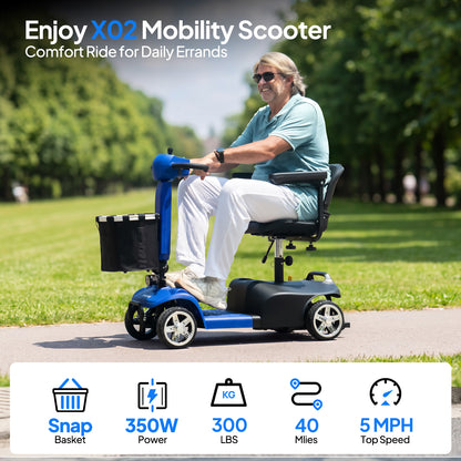 X02 Foldable Lightweight Mobility Scooter