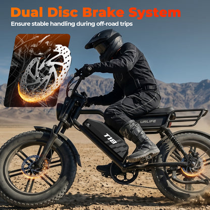 URLIFE T18 16" Fat Tire 48V 15.6Ah Electric Bike