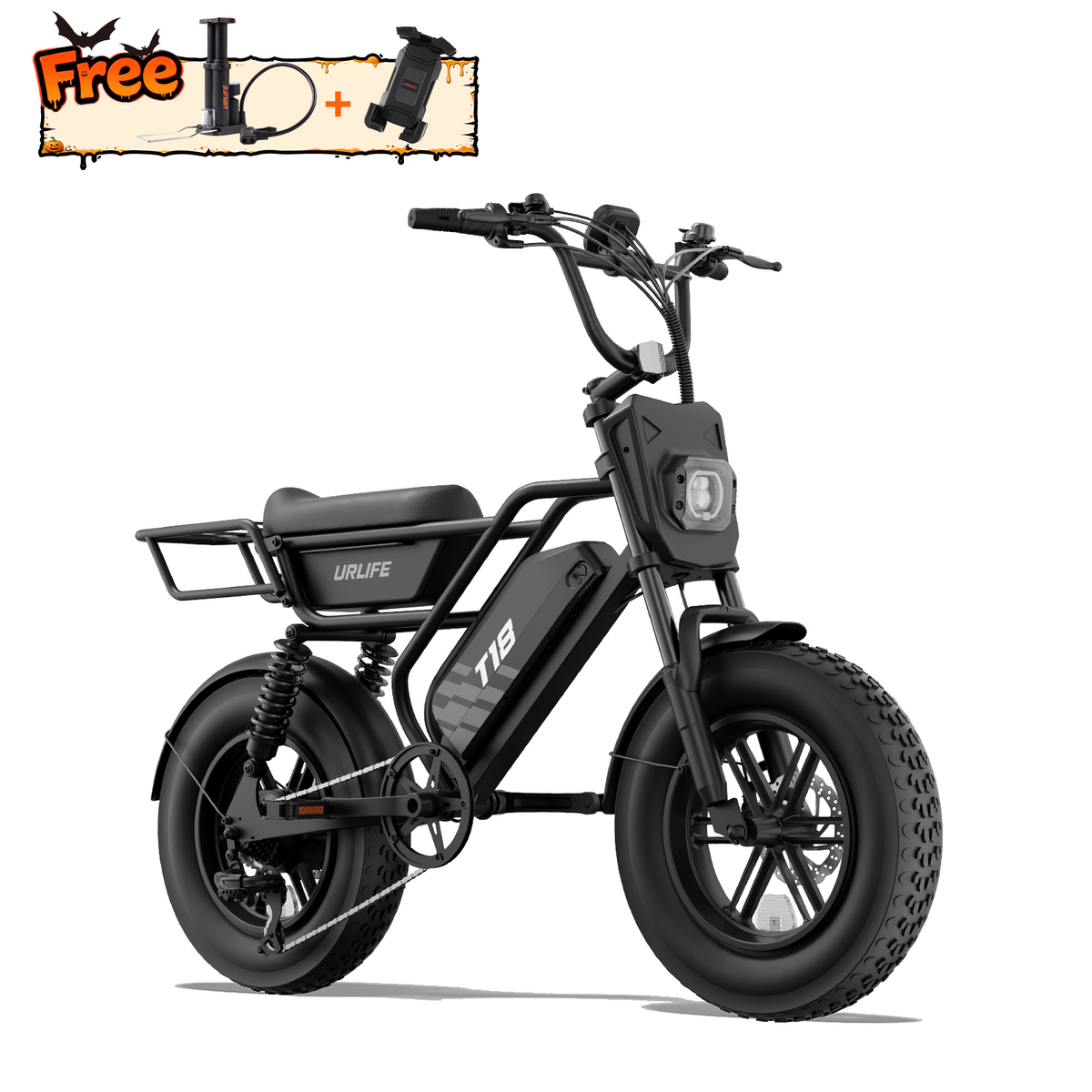 URLIFE T18 16" Fat Tire 48V 15.6Ah Electric Bike