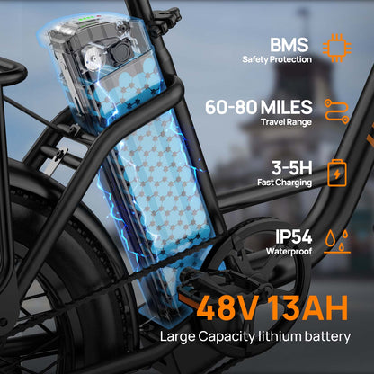 URLIFE E20 20*3.0 Fat Tire Commuting Electric Bike